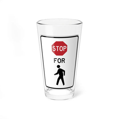 NJ Road sign RNJ9-9S (New Jersey) (Road Sign) Pint Glass 16oz 16oz - Go Mug Yourself