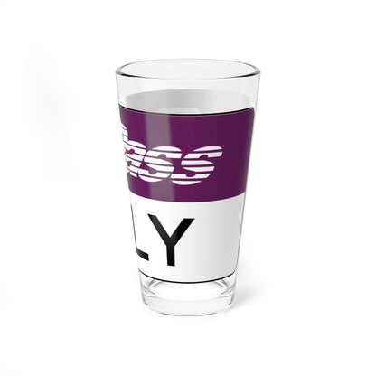 NJ Turnpike EZPASS Toll Booth Sign (New Jersey) (Road Sign) Pint Glass 16oz - Go Mug Yourself
