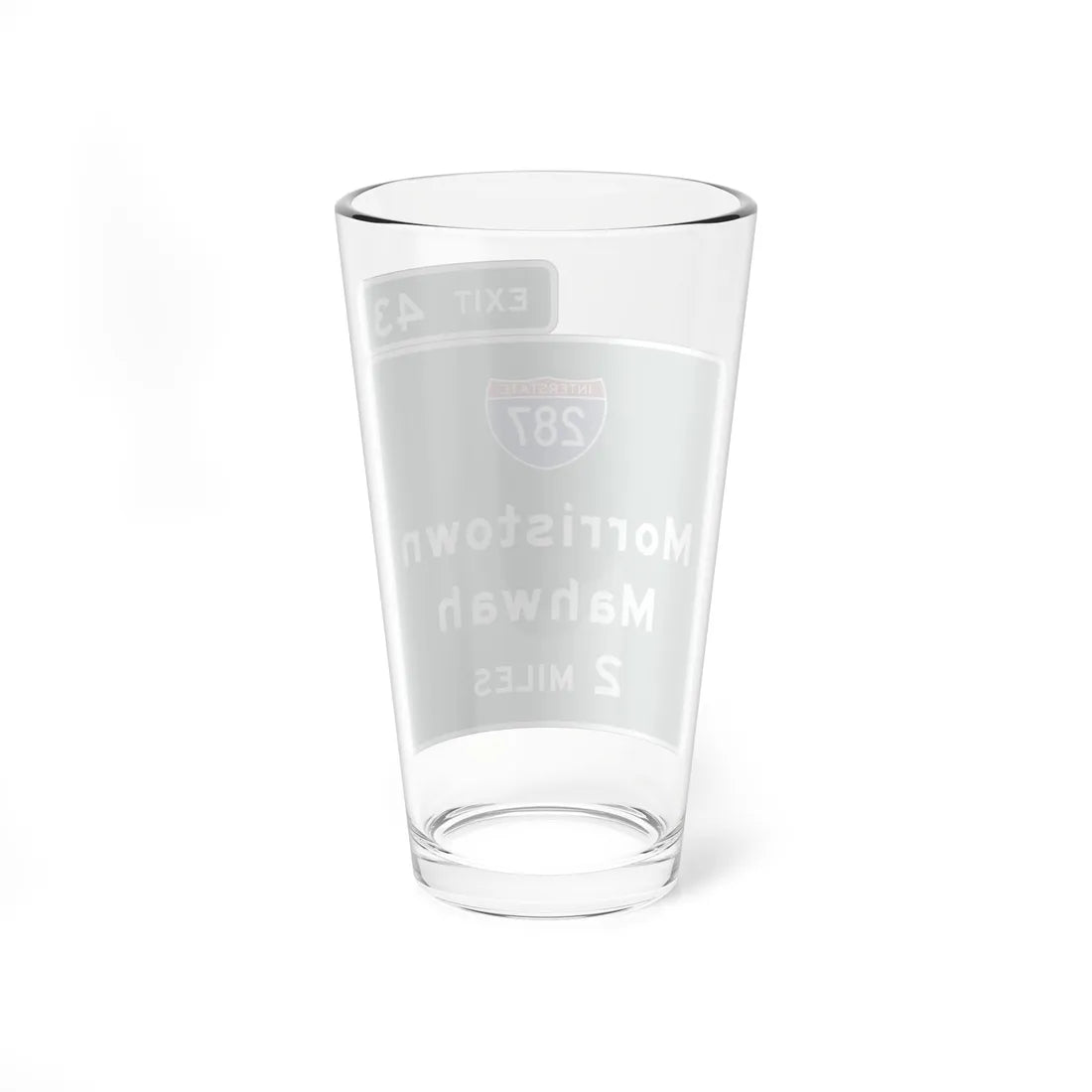 NJDOT MUTCD Interchange Advance Guide Signs (New Jersey) (Road Sign) Pint Glass 16oz - Go Mug Yourself