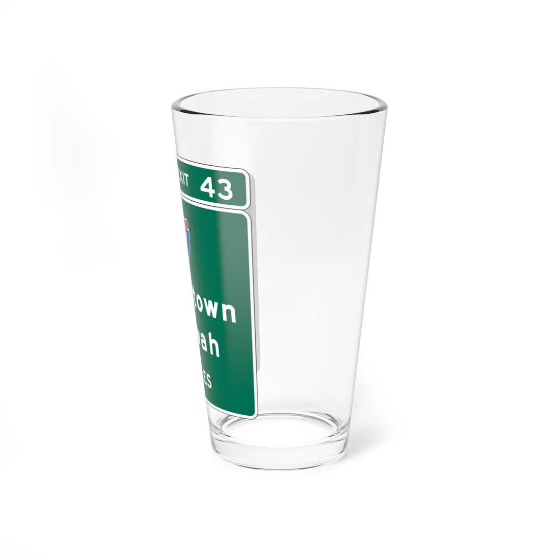 NJDOT MUTCD Interchange Advance Guide Signs (New Jersey) (Road Sign) Pint Glass 16oz - Go Mug Yourself