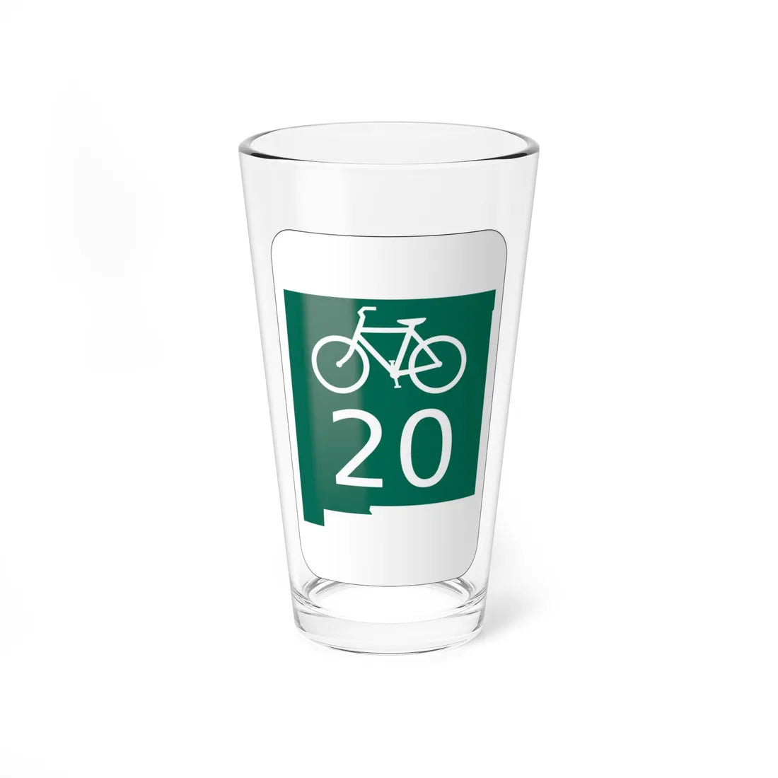 NM bike template (New Mexico) (Road Sign) Pint Glass 16oz 16oz - Go Mug Yourself