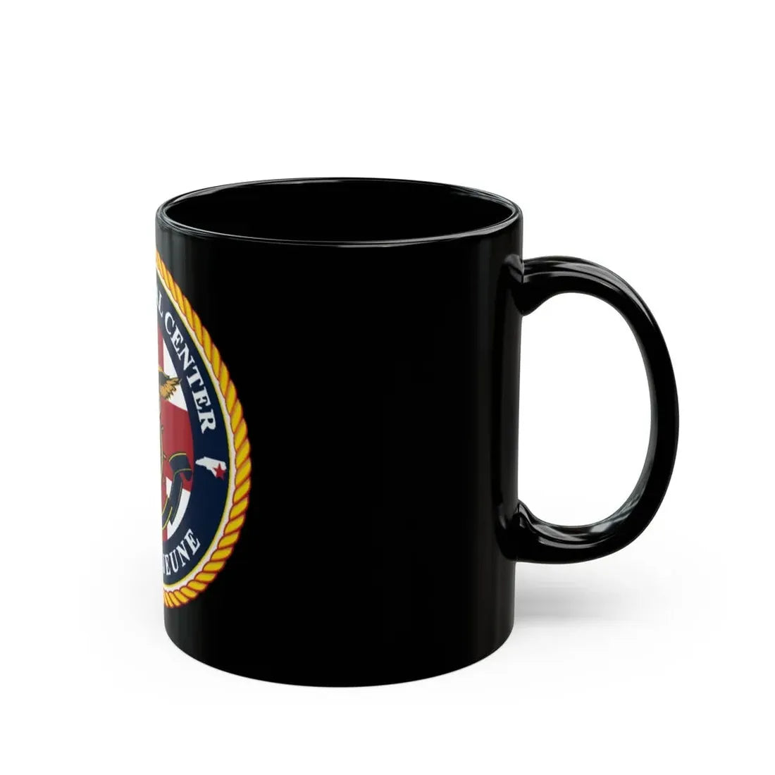 NMC CAMP LEJEUNE (U.S. Navy) Black Coffee Mug - Go Mug Yourself