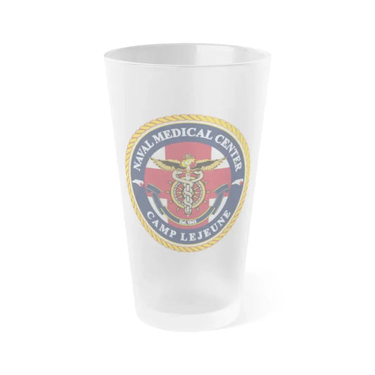 NMC CAMP LEJEUNE (U.S. Navy) Frosted Pint Glass 16oz Default Title - Go Mug Yourself