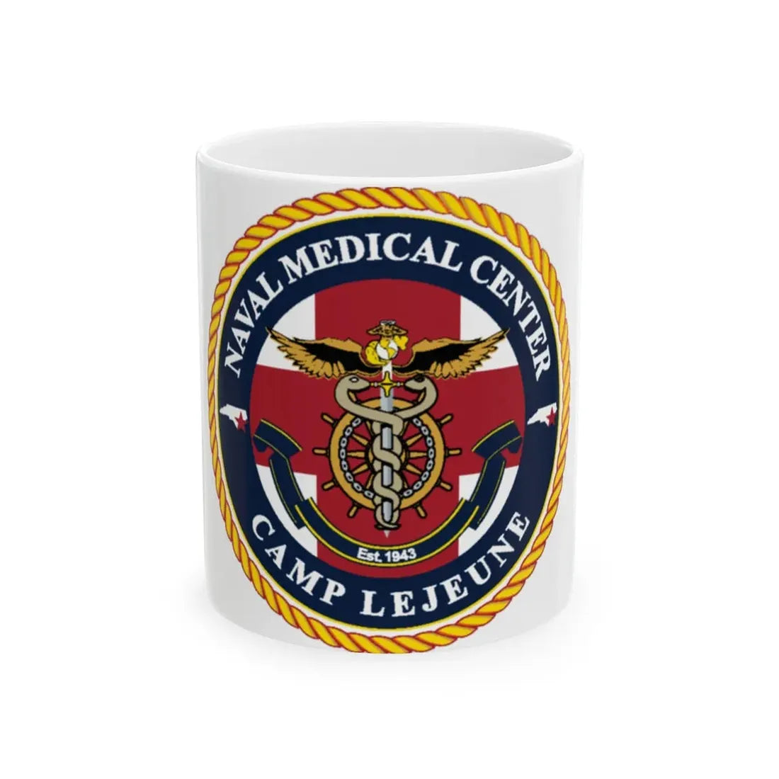 NMC CAMP LEJEUNE (U.S. Navy) White Coffee Mug 11oz - Go Mug Yourself