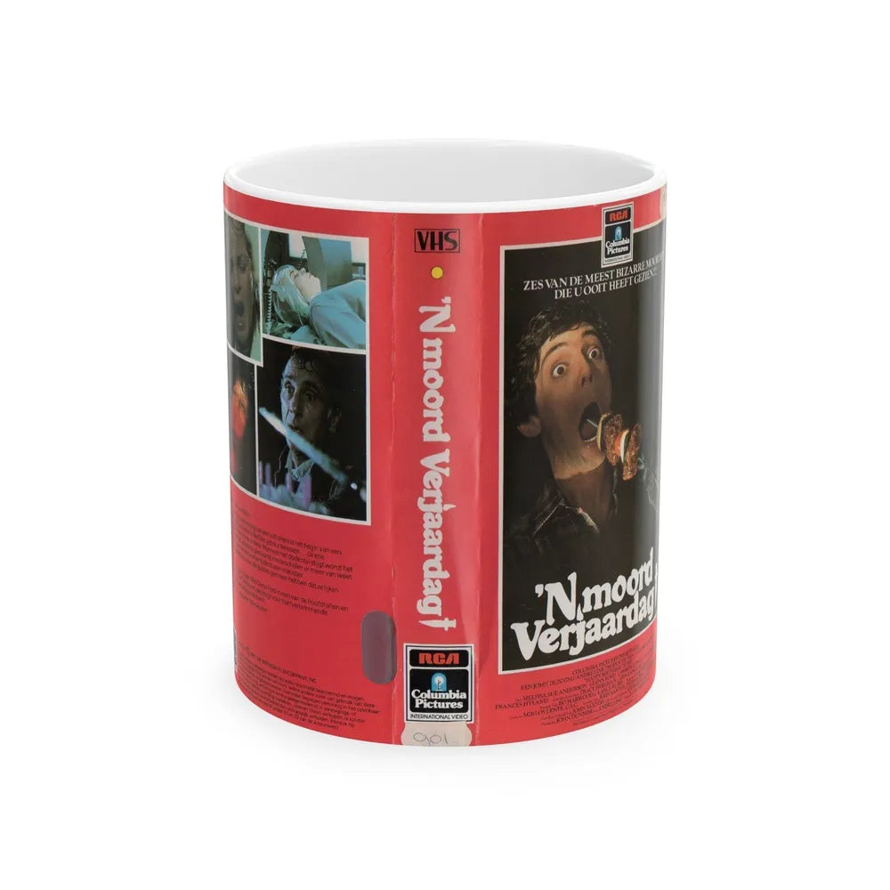 NMOORD VERJAARDAG (VHS COVER) - White Coffee Mug-11oz-Go Mug Yourself