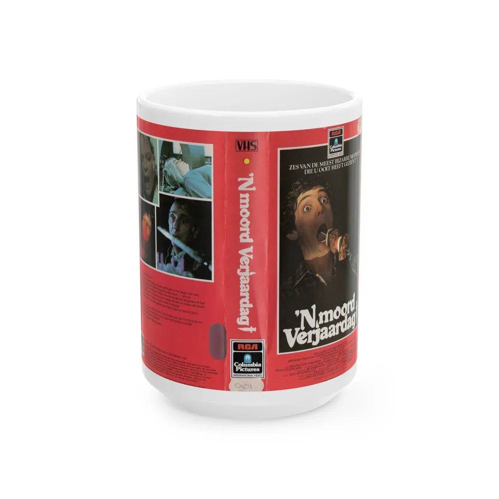 NMOORD VERJAARDAG (VHS COVER) - White Coffee Mug-15oz-Go Mug Yourself