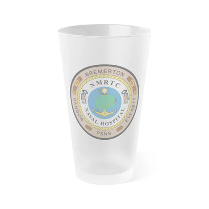 NMRTC Naval Hospital Bremerton (U.S. Navy) Frosted Pint Glass 16oz-Go Mug Yourself