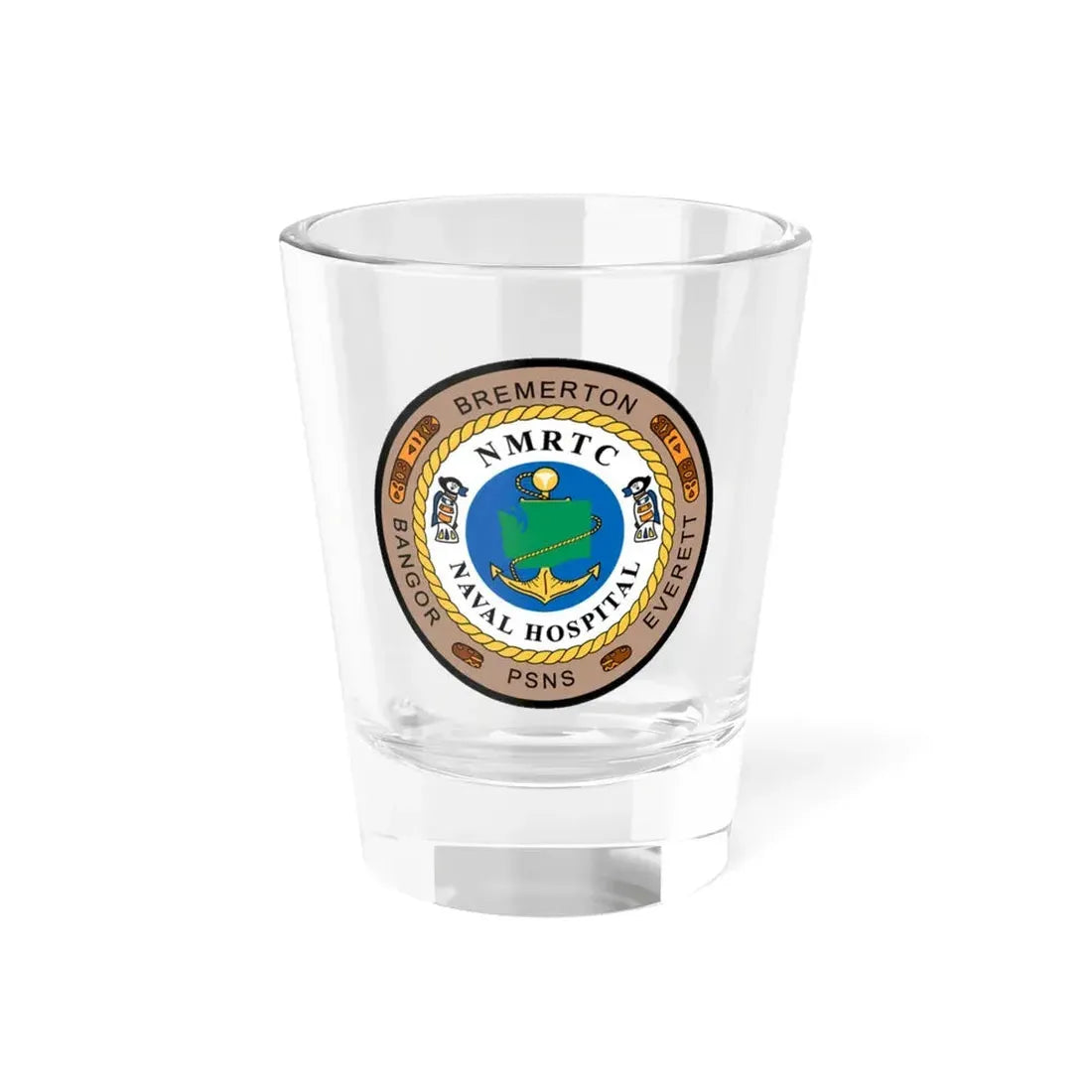 NMRTC Naval Hospital Bremerton (U.S. Navy) Shot Glass 1.5oz 1.5oz - Go Mug Yourself