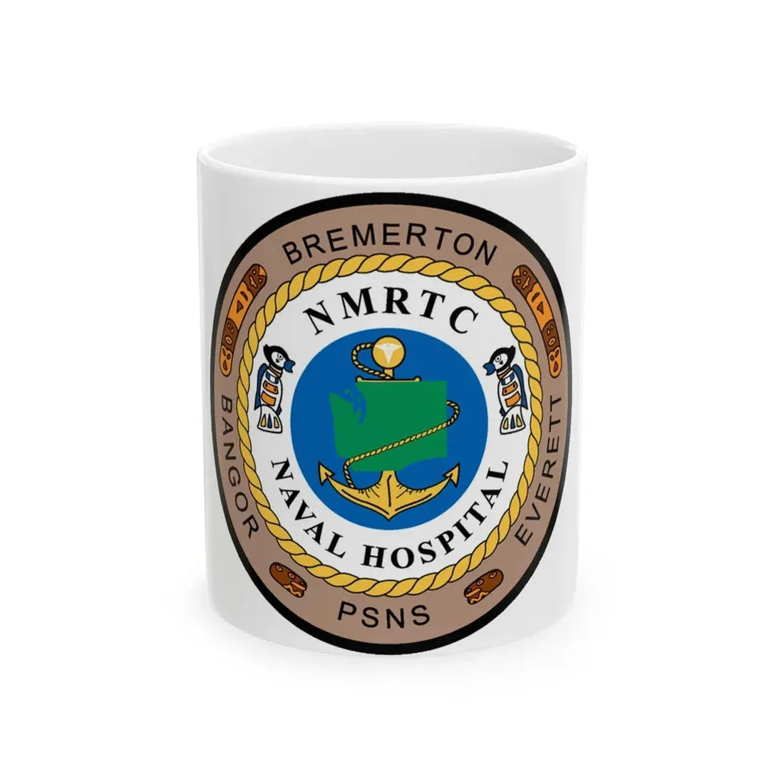 NMRTC Naval Hospital Bremerton (U.S. Navy) White Coffee Mug 11oz - Go Mug Yourself