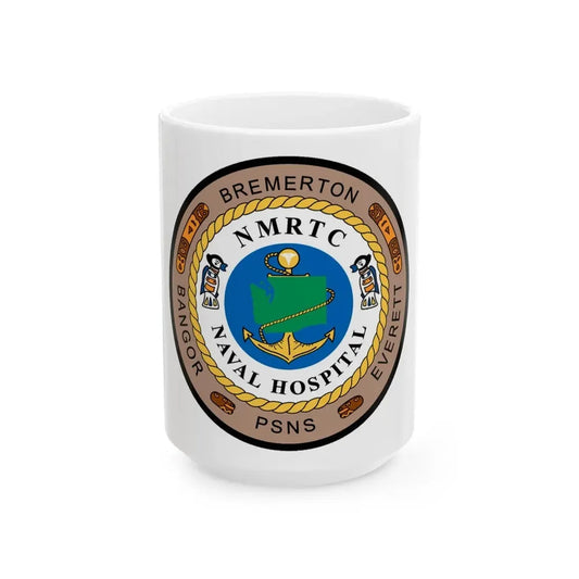 NMRTC Naval Hospital Bremerton (U.S. Navy) White Coffee Mug 15oz - Go Mug Yourself