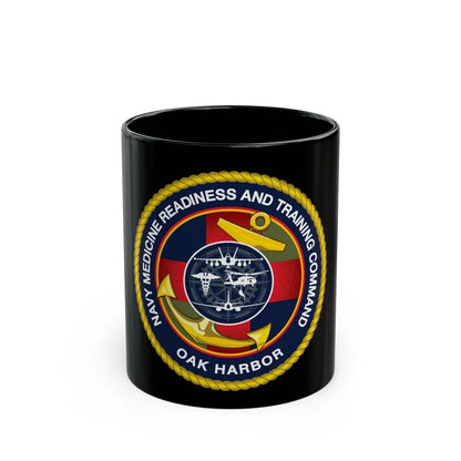 NMRTC Oak Harbor (U.S. Navy) Black Coffee Mug-11oz-Go Mug Yourself