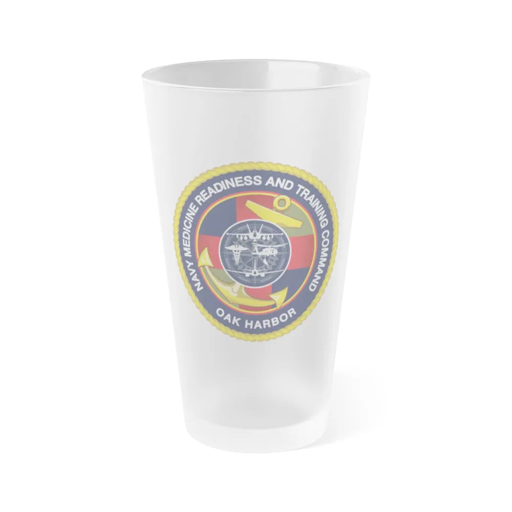 NMRTC Oak Harbor (U.S. Navy) Frosted Pint Glass 16oz-Go Mug Yourself