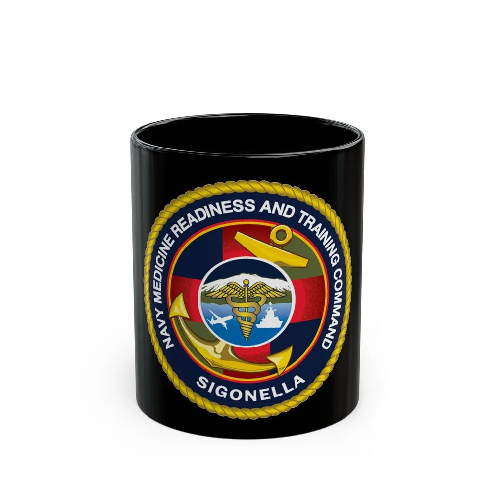 NMRTC Sigonella (U.S. Navy) Black Coffee Mug-11oz-Go Mug Yourself