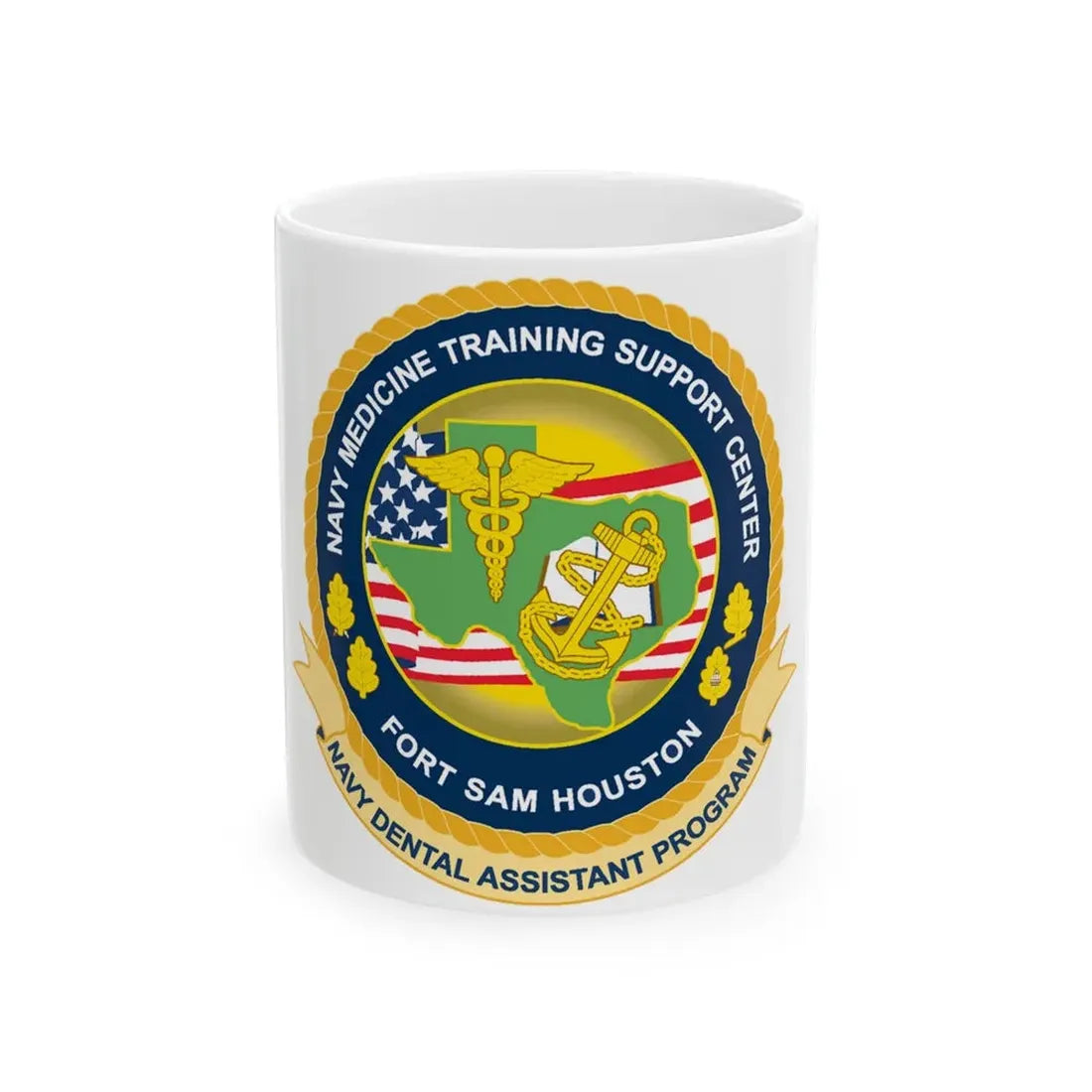NMTSC Fort Sam Houston NDAP (U.S. Navy) White Coffee Mug 11oz - Go Mug Yourself