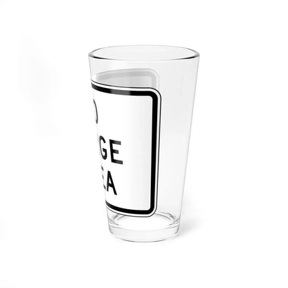 NO MERGE AREA Delaware R1-2a-DE2 (Delaware) (Road Sign) Pint Glass 16oz - Go Mug Yourself