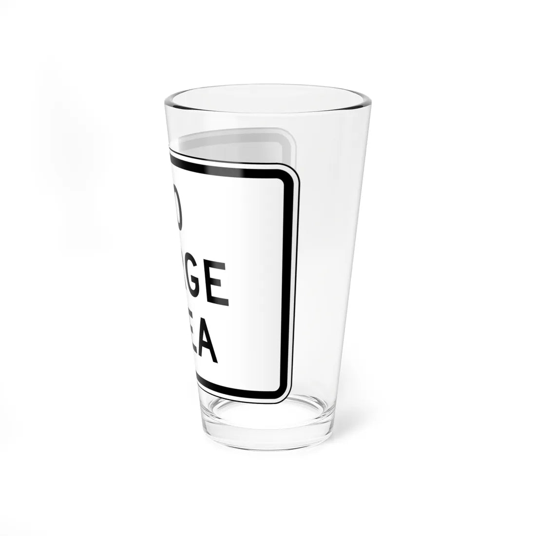 NO MERGE AREA Delaware R1-2a-DE2 (Delaware) (Road Sign) Pint Glss 16oz - Go Mug Yourself