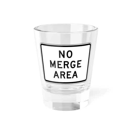 NO MERGE AREA Delaware R1-2a-DE2 (Delaware) (Road Sign) Shot Glass 1.5oz 1.5oz - Go Mug Yourself