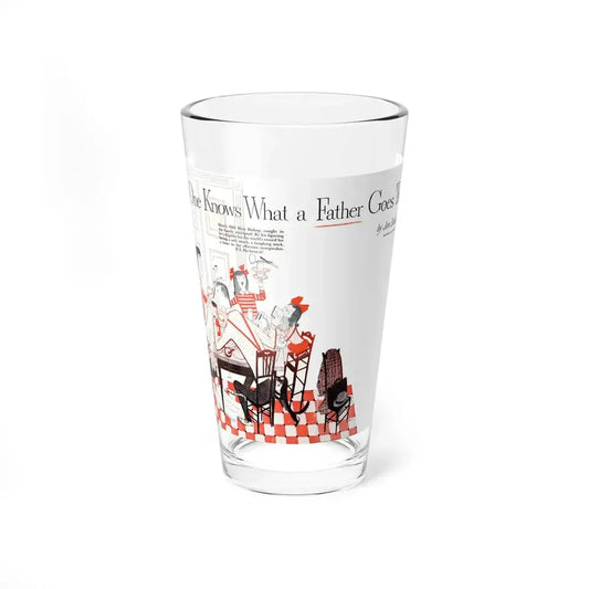 No One Knows What a Father Goes Through, Today's Woman, November 1949 (Magazine Illustration) Pint Glass 16oz 16oz - Go Mug Yourself