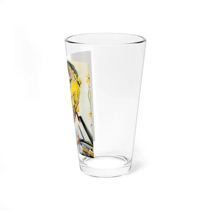 No One Was Holding the Steering Wheel..., 1952 (Magazine Illustration) Pint Glass 16oz - Go Mug Yourself
