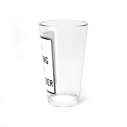 NO PASSING ON SHOULDER Delaware R4-1-DE (Delaware) (Road Sign) Pint Glss 16oz - Go Mug Yourself