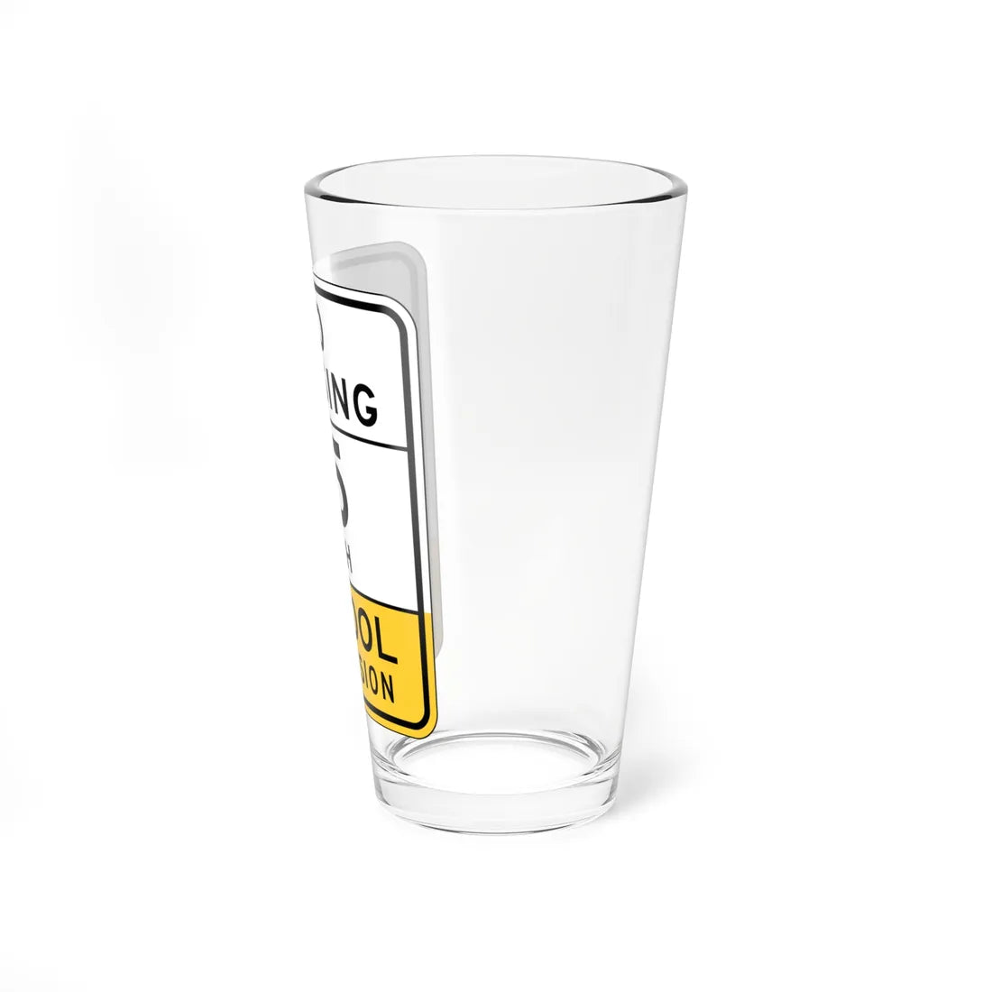 NO PASSING SCHOOL IN SESSION Arizona S4-15 (Arizona) (Road Sign) Pint Glass 16oz - Go Mug Yourself