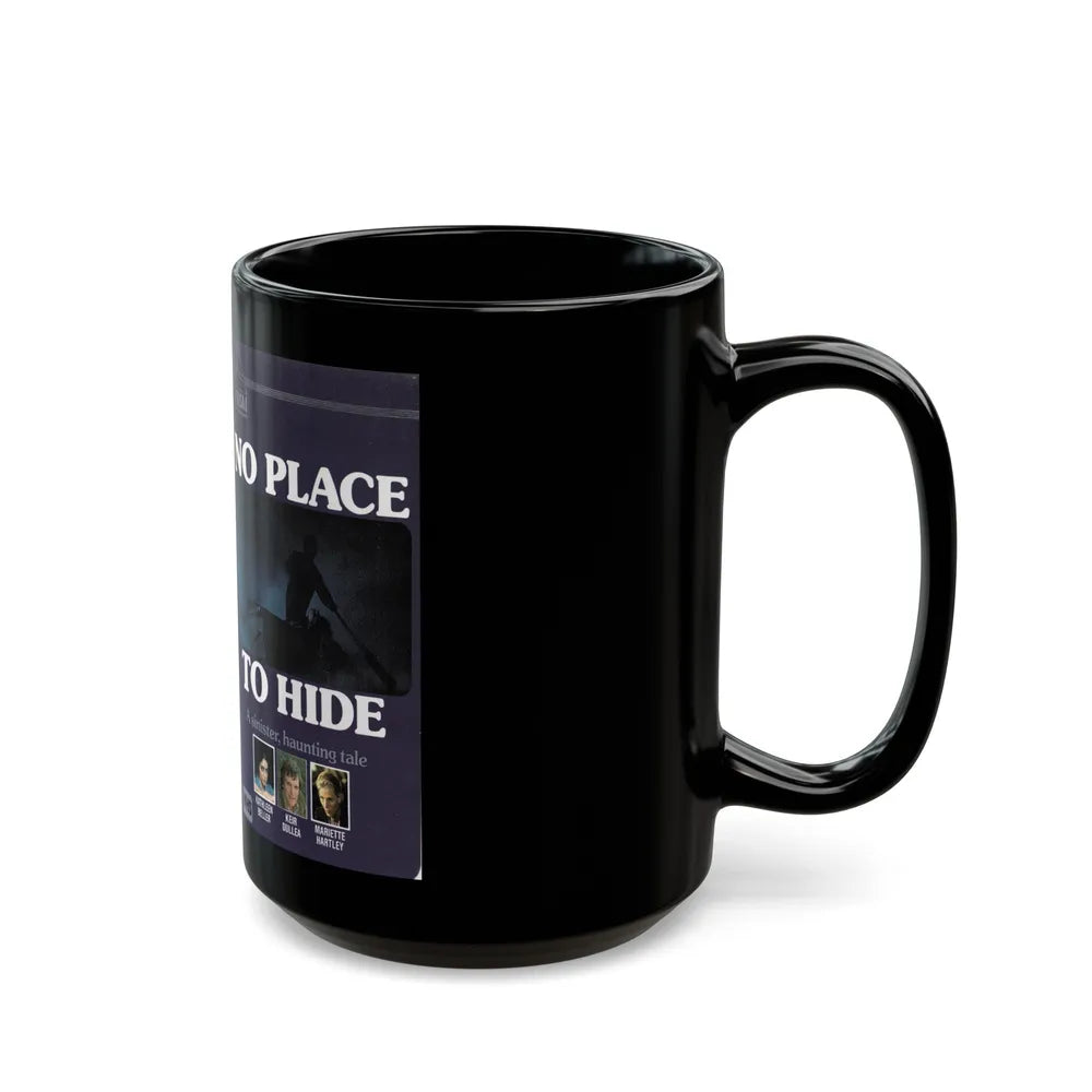 NO PLACE TO HIDE (VHS COVER) - Black Coffee Mug-Go Mug Yourself