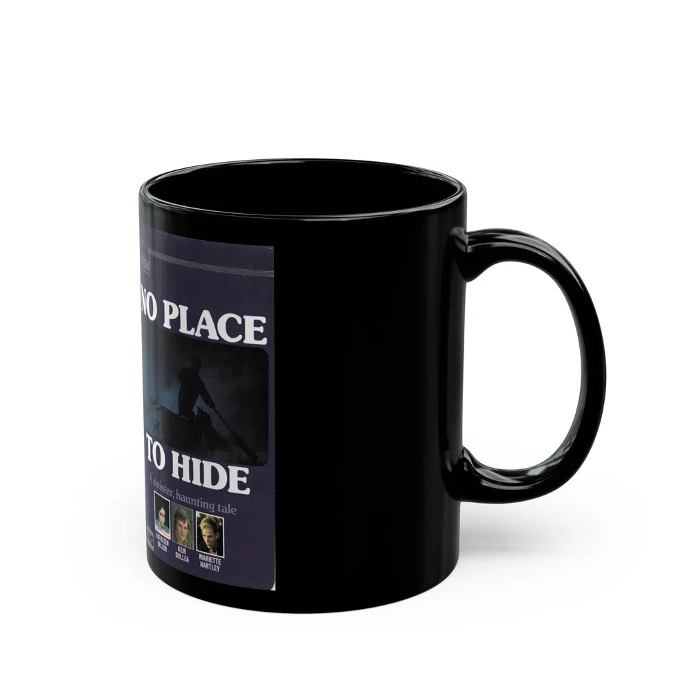 NO PLACE TO HIDE (VHS COVER) - Black Coffee Mug-Go Mug Yourself