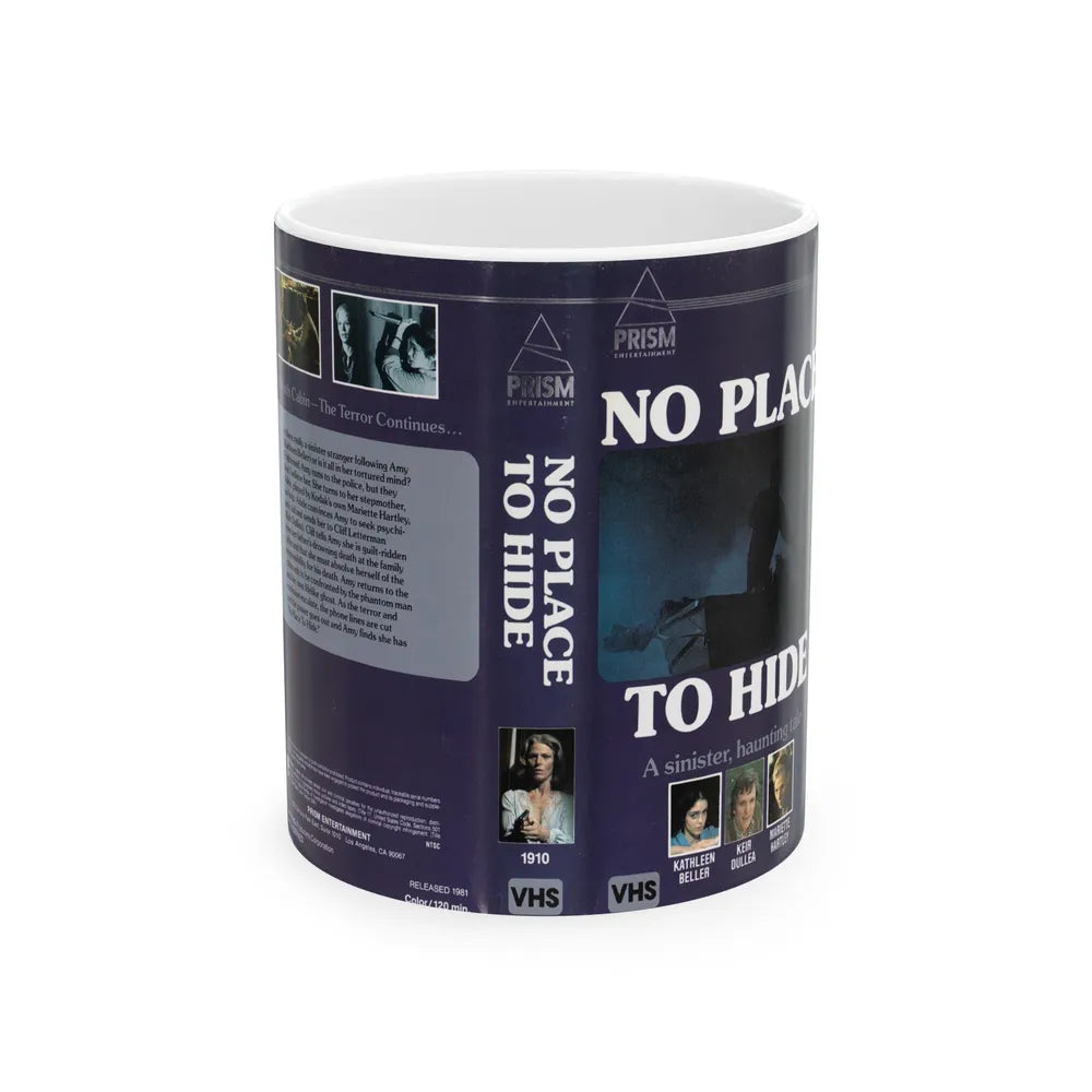 NO PLACE TO HIDE (VHS COVER) - White Coffee Mug-11oz-Go Mug Yourself