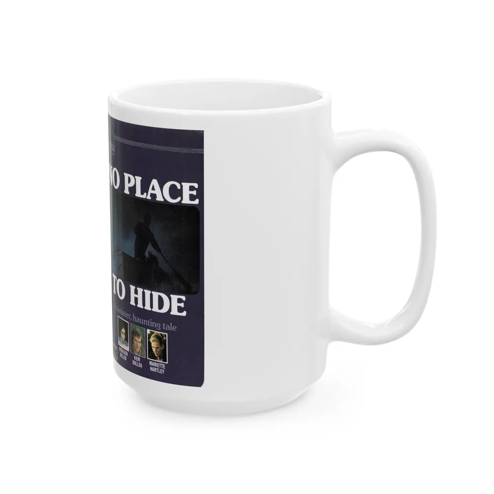 NO PLACE TO HIDE (VHS COVER) - White Coffee Mug-Go Mug Yourself