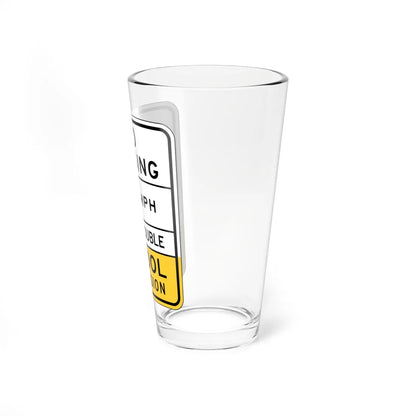 NO SCHOOL IN SESSION Arizona S4-5AZ (Arizona) (Road Sign) Pint Glass 16oz - Go Mug Yourself