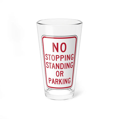 NO STOPPING STANDING OR PARKING Delaware R7-4-DE (Delaware) (Road Sign) Pint Glss 16oz 16oz - Go Mug Yourself