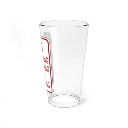 NO STOPPING STANDING OR PARKING Delaware R7-4-DE (Delaware) (Road Sign) Pint Glss 16oz - Go Mug Yourself