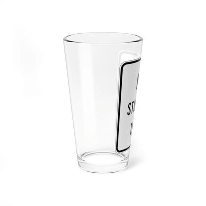 NO STUDDED TIRES MUTCD-AK R5-100 (Alaska) (Road Sign) Pint Glass 16oz - Go Mug Yourself