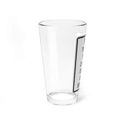 NO TRUCKS OVER 2 AXLES EXCEPT LOCAL SERVICES Delaware R12-3-DE (Delaware) (Road Sign) Pint Glass 16oz - Go Mug Yourself