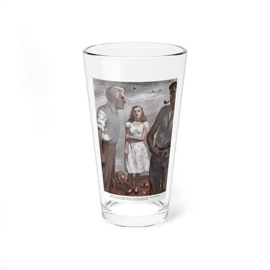 No Words for Love, Redbook, February 1948 (Magazine Illustration) Pint Glass 16oz 16oz - Go Mug Yourself