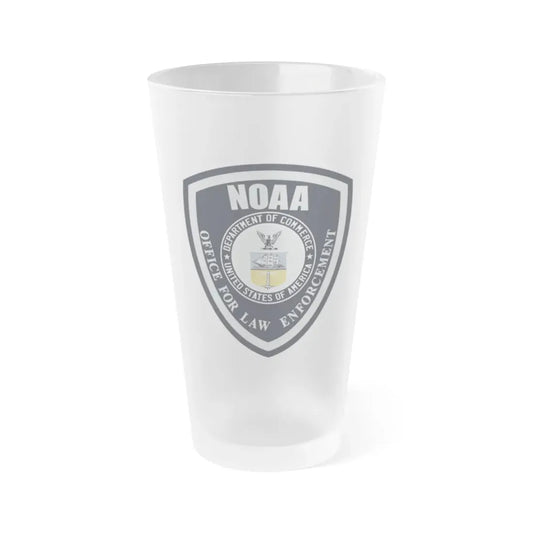 NOAA Office for Law Enforcement US Dept of Commerce - Frosted Pint Glass 16oz 16oz Frosted - Go Mug Yourself