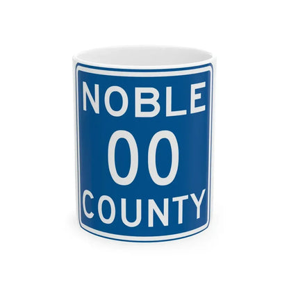 Noble County OH template (Ohio) (Road Sign) White Coffee Mug 11oz - Go Mug Yourself