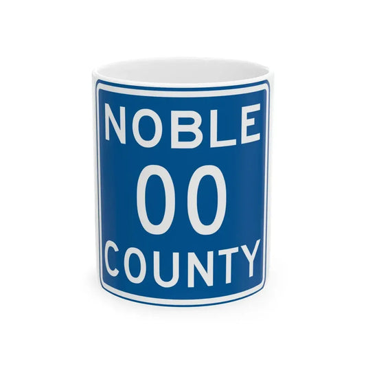 Noble County OH template (Ohio) (Road Sign) White Coffee Mug 11oz - Go Mug Yourself