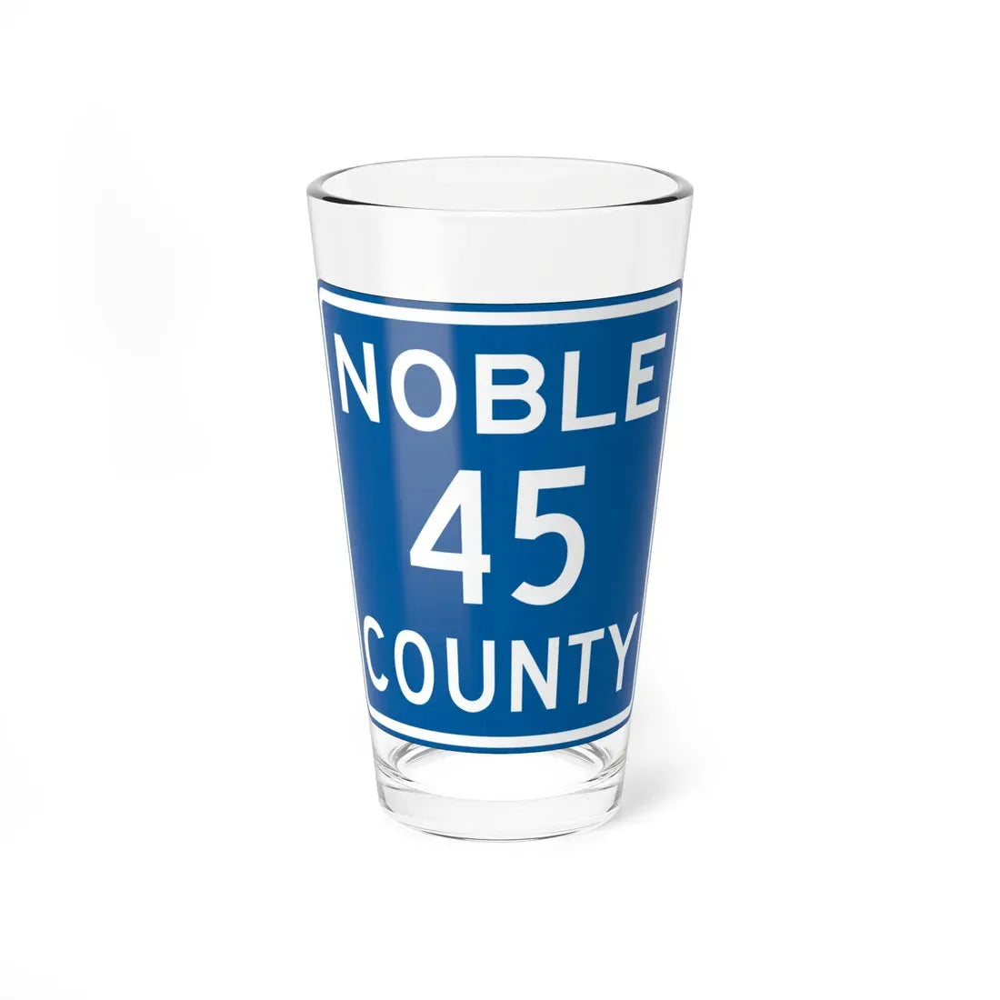 Noble County Route 45 OH (Ohio) (Road Sign) Pint Glass 16oz 16oz - Go Mug Yourself