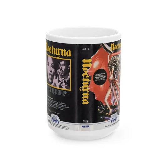 NOCTURNA (VHS COVER) - White Coffee Mug 15oz - Go Mug Yourself