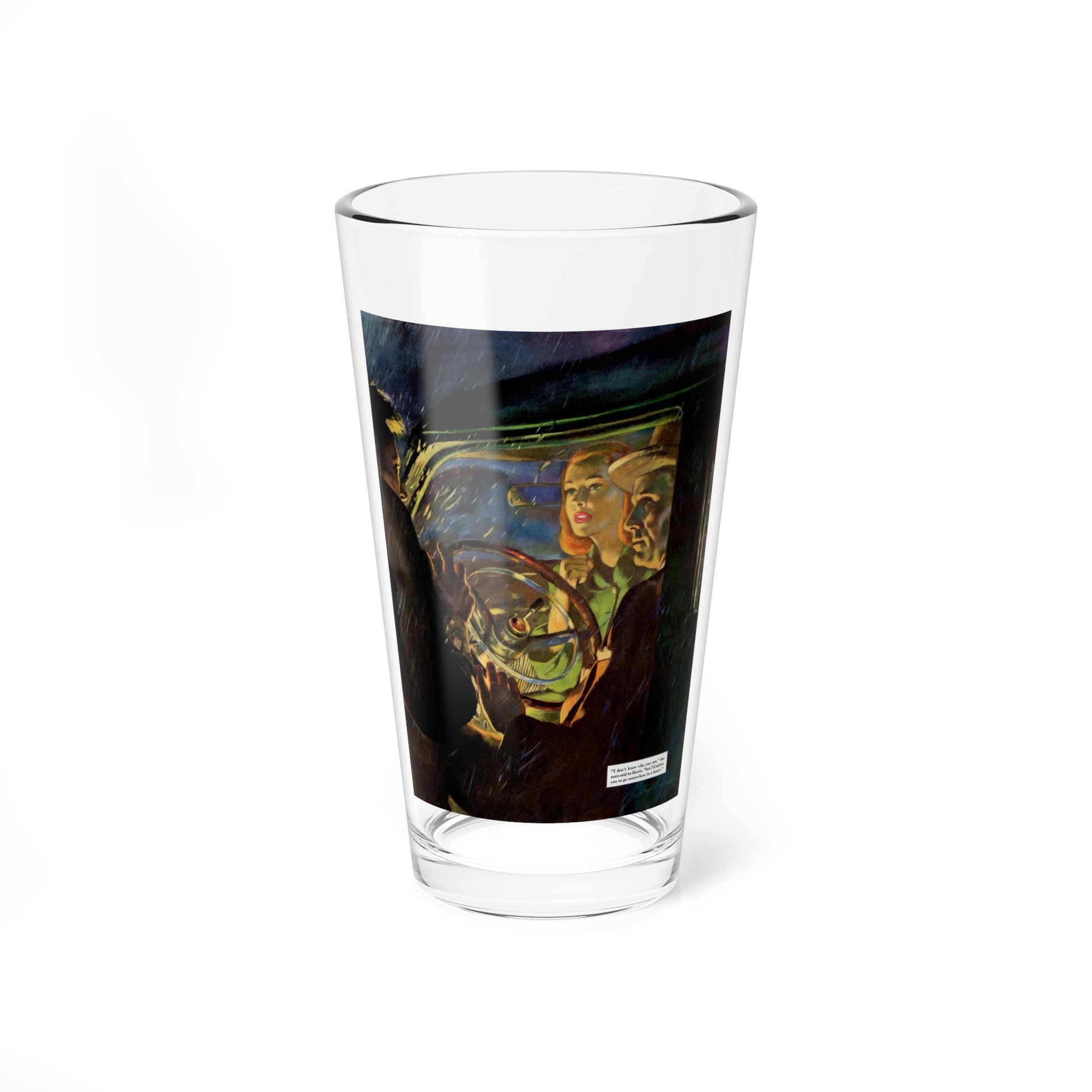 Noir Fiction in Saturday Evening Post (Magazine Illustration) Pint Glass 16oz-16oz-Go Mug Yourself