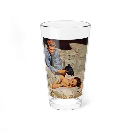 Noir Fiction, The Saturday Evening Post, date unknown (Magazine Illustration) Pint Glass 16oz 16oz - Go Mug Yourself