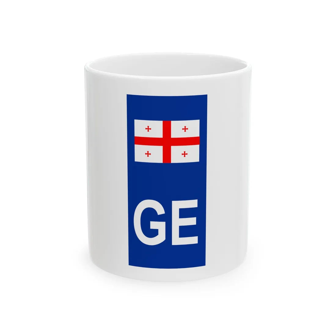 Non-EU-section-with-GE (Georgia) White Coffee Mug 11oz - Go Mug Yourself