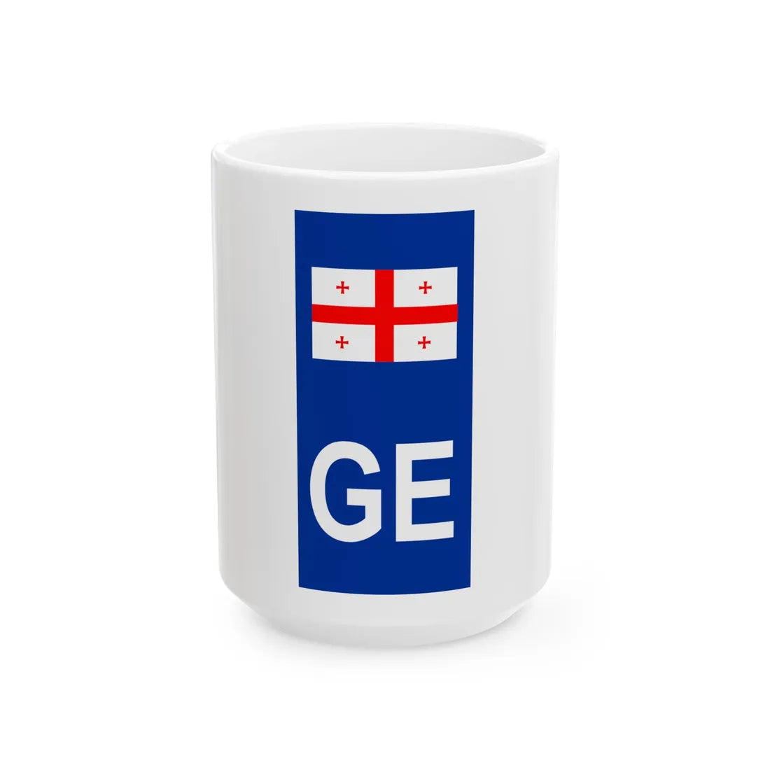 Non-EU-section-with-GE (Georgia) White Coffee Mug 15oz - Go Mug Yourself