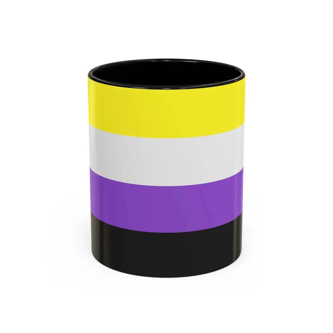 Nonbinary Pride Flag - Accent Coffee Mug 11oz Black - Go Mug Yourself