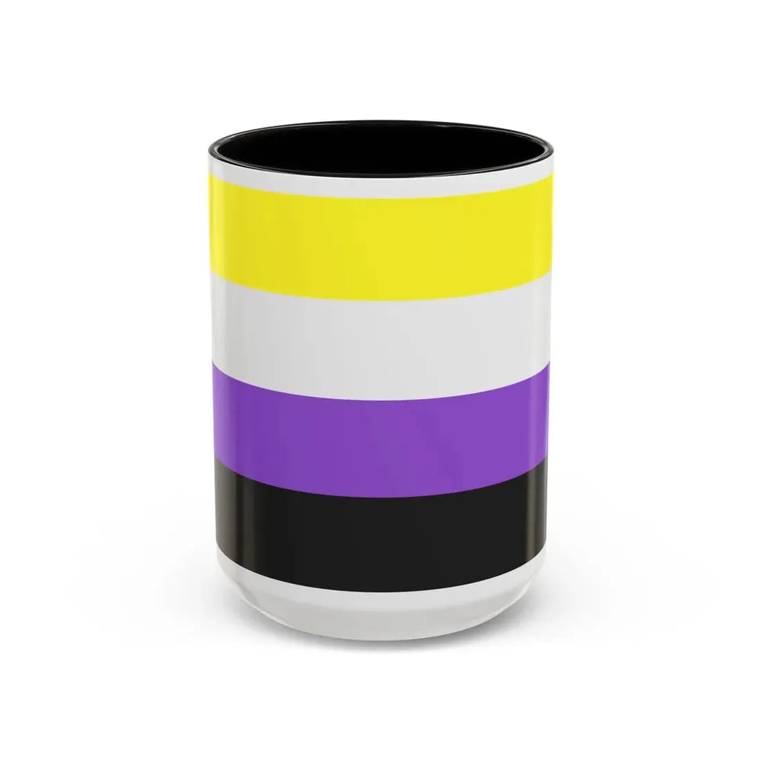Nonbinary Pride Flag - Accent Coffee Mug 15oz Black - Go Mug Yourself