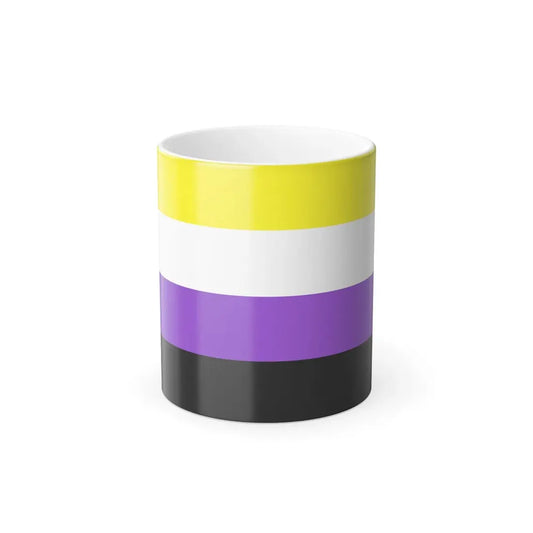 Nonbinary Pride Flag - Color Changing Mug 11oz 11oz - Go Mug Yourself