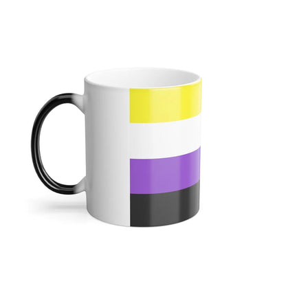 Nonbinary Pride Flag - Color Changing Mug 11oz-Go Mug Yourself