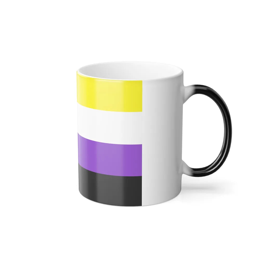 Nonbinary Pride Flag - Color Changing Mug 11oz-Go Mug Yourself