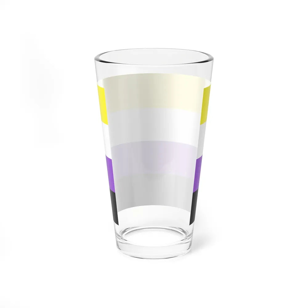 Nonbinary Pride Flag - Pint Glass 16oz-Go Mug Yourself